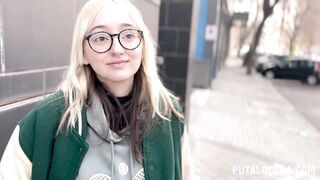 PutaLocura - Torbe catches blonde geek EmeJota and fucks her